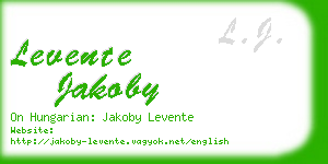 levente jakoby business card